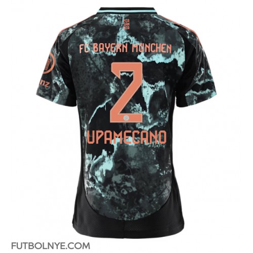 Camiseta Bayern Munich Dayot Upamecano #2 Visitante Equipación para mujer 2024-25 manga corta